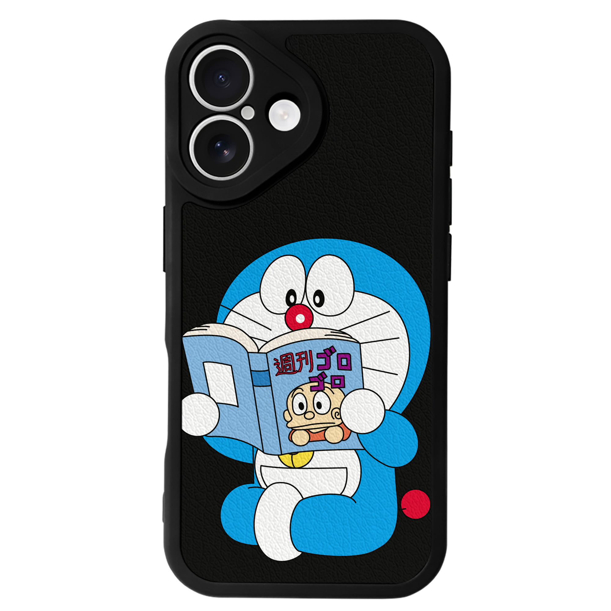 （画像用） ドラえもん Doraemon 【iPhone 16シリーズ対応】シリコンスマホケース（レザー調） 材質：シリコン